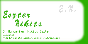 eszter nikits business card